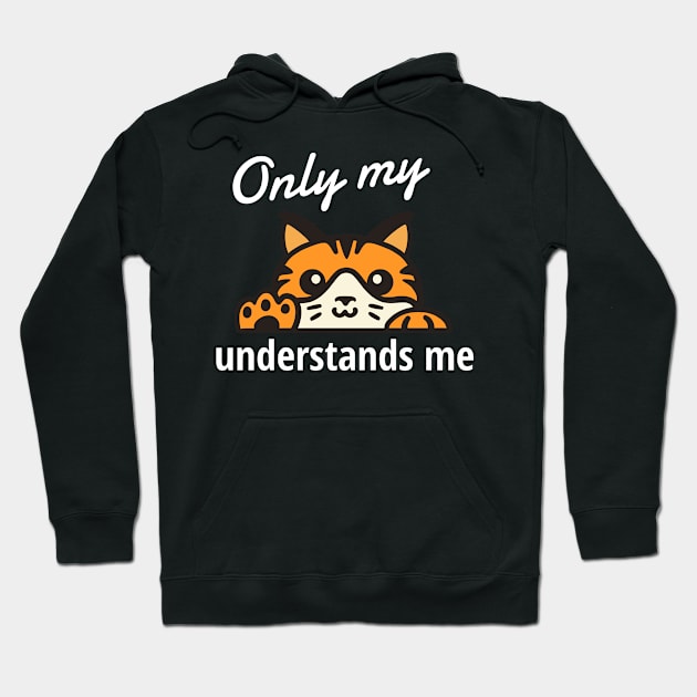 Only My Cat Understands Me Hoodie by Dogefellas